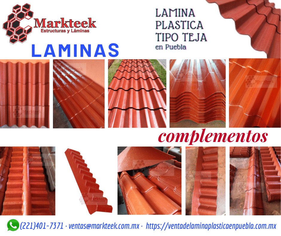 Venta de Lamina Plastica Tipo Teja Markteek